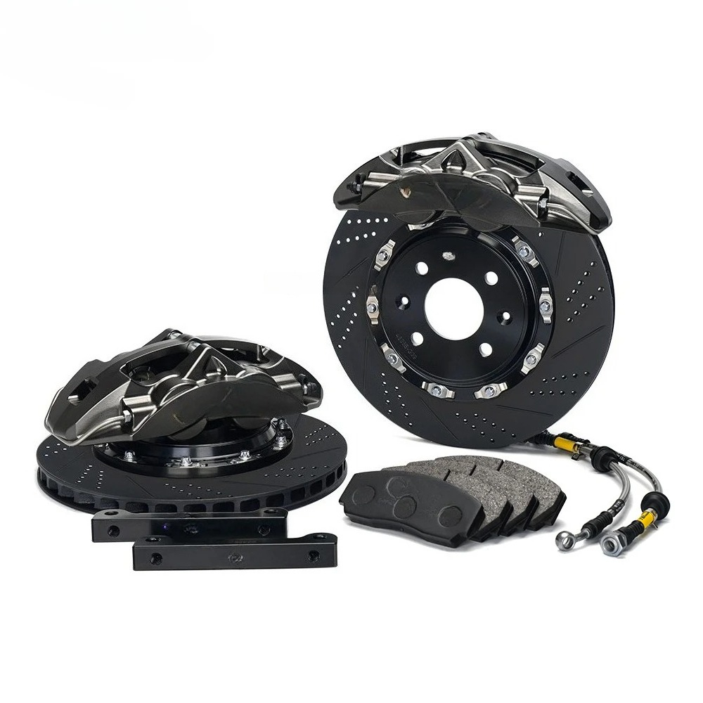 TEI Big Brake Kit P42-Super 4 Pot Split Caliper With 286/296 High Carbon Iron Disc Auto Brake System for 15/16 Inch Car Rim